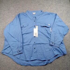 Rasco FR Shirt Womens 6XL Uniform Work Blue Long Sleeve Flame Resistant FR8905WB